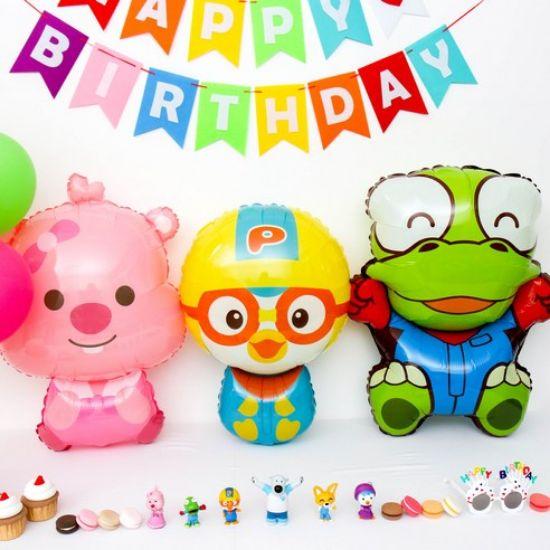 Pororo & Friends Birthday Party Balloon Set - Crong & Loopy Edition