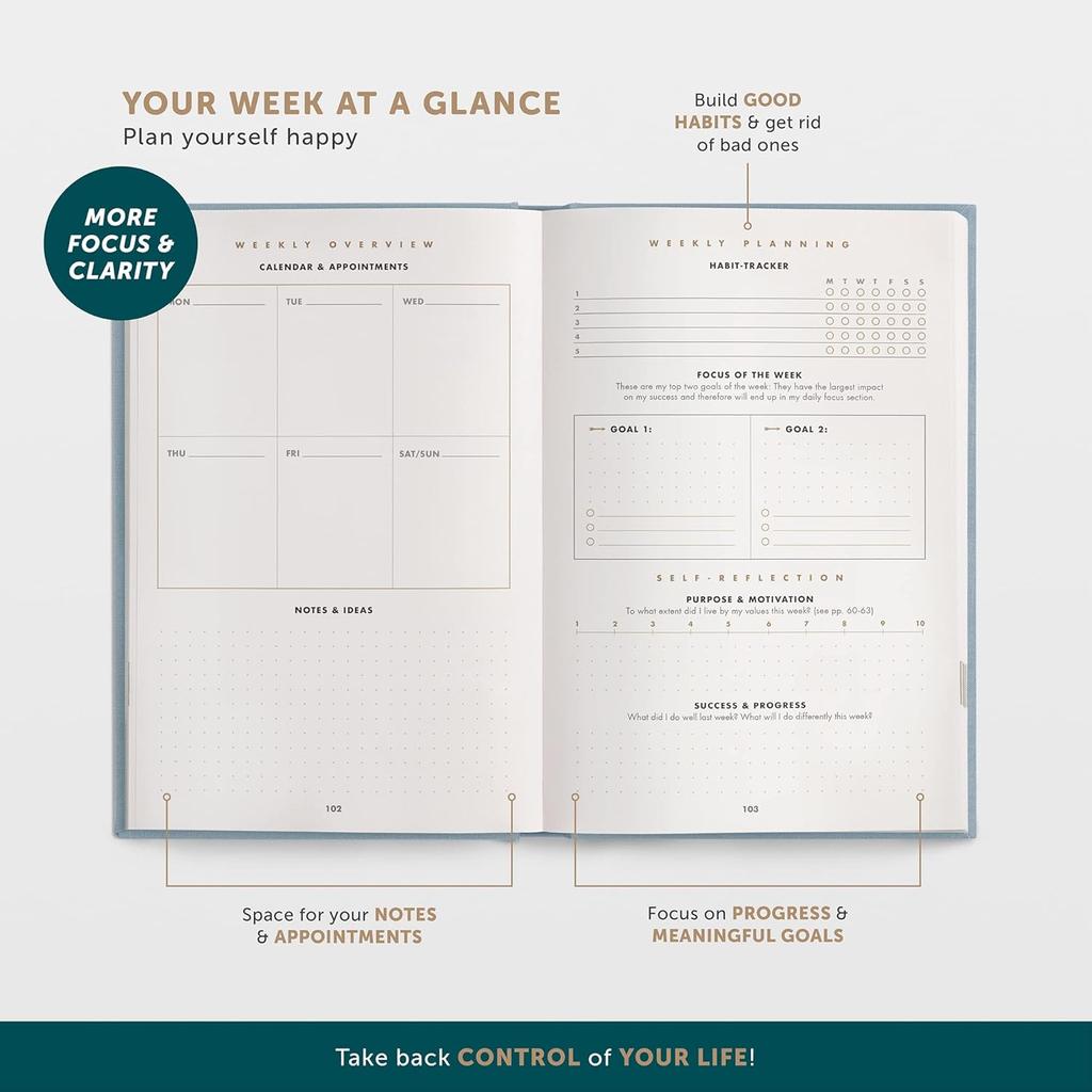 6-Minute Diary – 3-Million-User Gratitude Journal for Women with Prompts – Guided Self Care Journal Based on Positive Psychology – Daily