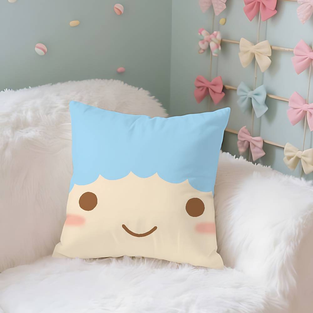 CuteSsanrioSkawaii Case Plush Fabric Soft Pillowcase Double Sided Print Cushion Cover Household Gifts