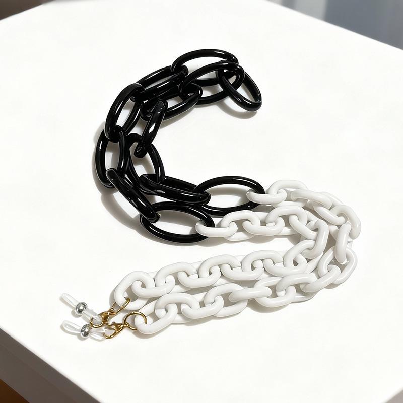 Retro Hip Hop Clear Acrylic Candy Color Chain for Eyeglasses/Pants