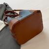 Color matching denim mini bucket bag women's messenger bag