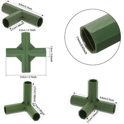 20pcs Greenhouse Frame Connectors Heavy Duty Plastic Pipe Fittings for Gardening Drip Tubing Flower Stands & Plant Stakes