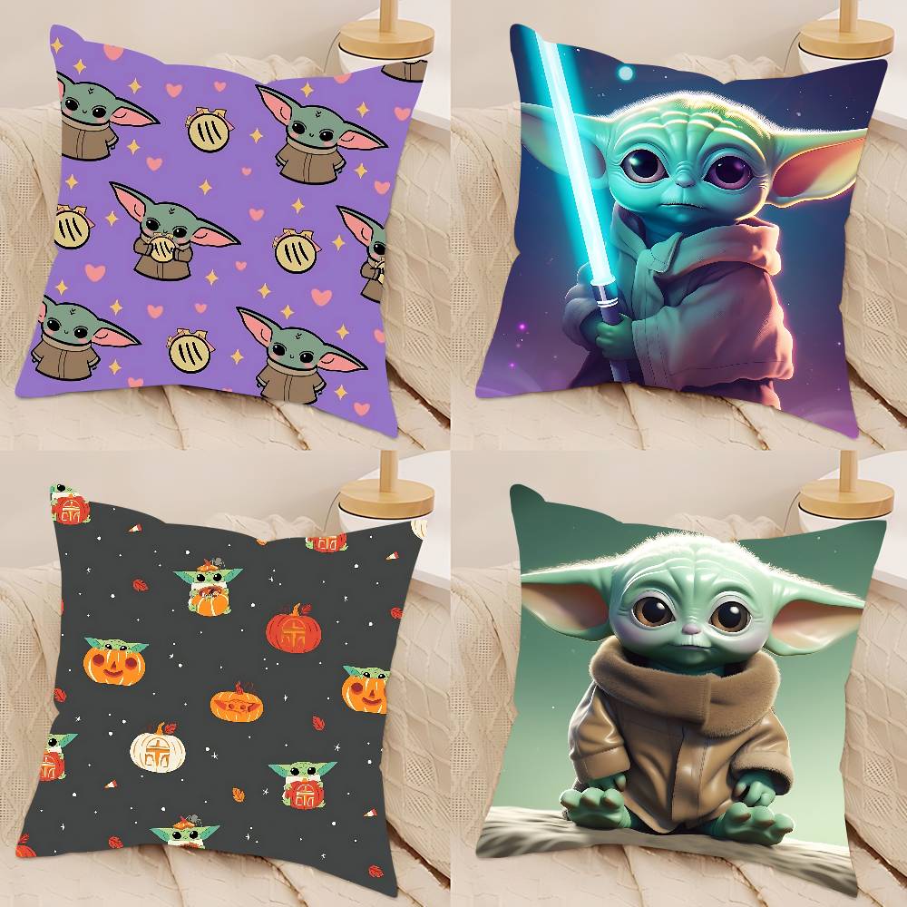 Poszewka na poduszkę Baby Y-Yoda Zdejmowana Zmywalna Poszewka na poduszkę – Miękka pościel na każdą porę roku