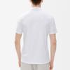 FILA Minimalist Commuter Color Block Letter Knit Short Sleeve Polo Shirt Men Polo Shirts Standard-White F11M232114F-WT