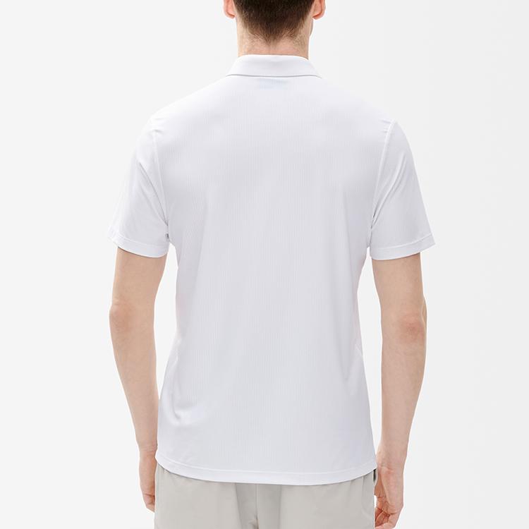 Fila Minimalist Commuter Color Block Letter Knit Short Sleeve Polo Shirt Men Polo Shirts Standard-White F11M232114F-WT