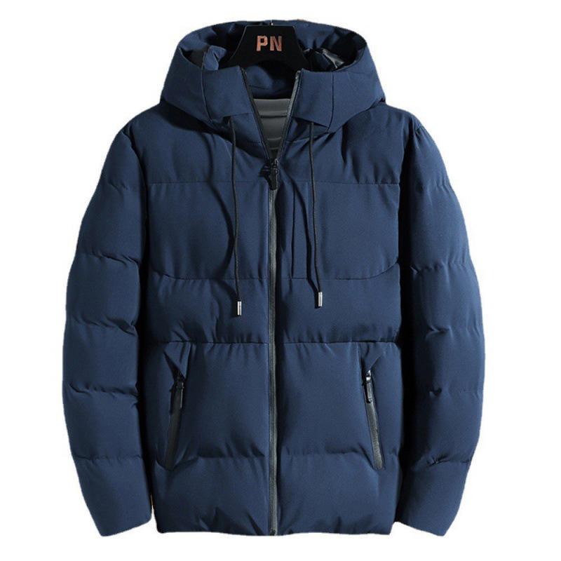 Men's Hooded Winter Sports Jacket - Windproof, Warm, Trendy, Cotton-Padded Short Coat