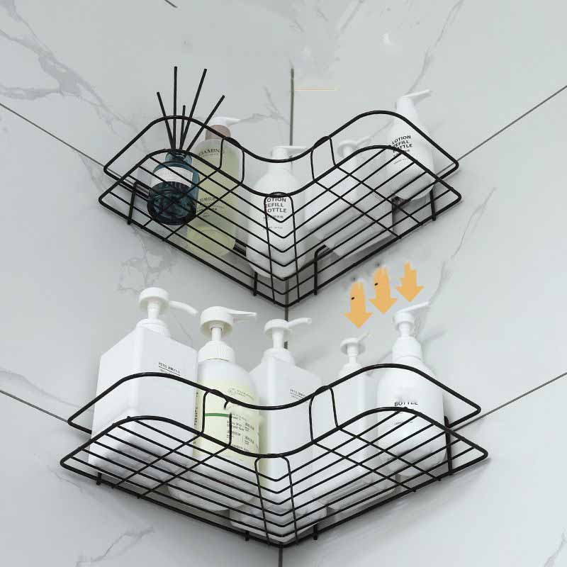 Non-perforated Tripod Bathroom Washstand Toilet Wall-mounted Wall Kitchen Storage Thickened Shelf Toilet Shelf