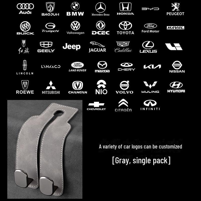 Multi-Function Suede Metal Car Seat Hook
