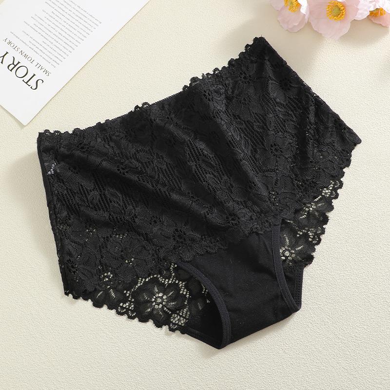 

S-XXL Женское кружевное нижнее белье с заниженной талией, сексуальное, однотонное, с кружевной отделкой, женское, роскошное, с вырезами, удобное, дышащее, кружевные трусики S чёрный