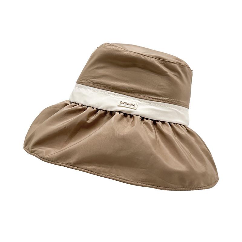 Casual Sun Protection Hat With Big Brim For Summer Outdoor Travel And Face Slimming