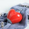Bicuzat Red Heart Shaped Soap Dispenser with Plastic Pump, Refillable Lotion Soap Bottle, Lotion Bottle, Hand Soap Dispenser, Home Decoration