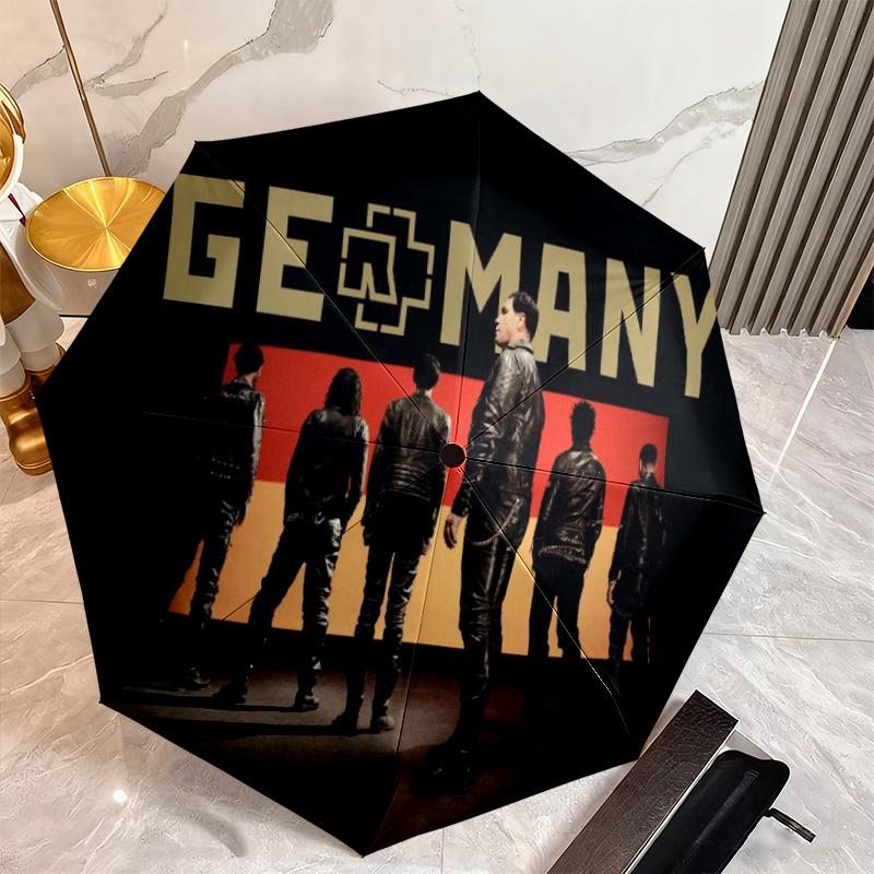 Famous German Rock Heavy Metal Band Rammstein Till Lindemann Umbrella, a Portable Iron Travel and Camping Essential Umbrella H5
