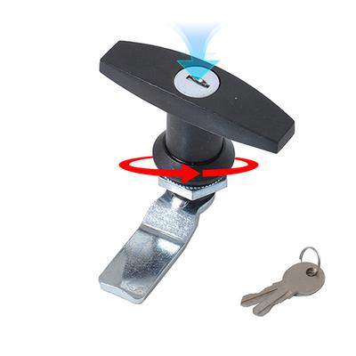 מנעול דלת אוניברסלי RV ידית T עם 2 מפתחות מנעול לדלת ארגז כלים נגרר נעילה למכסה משאית למגירת ארון דלת לקרוואן משאית
