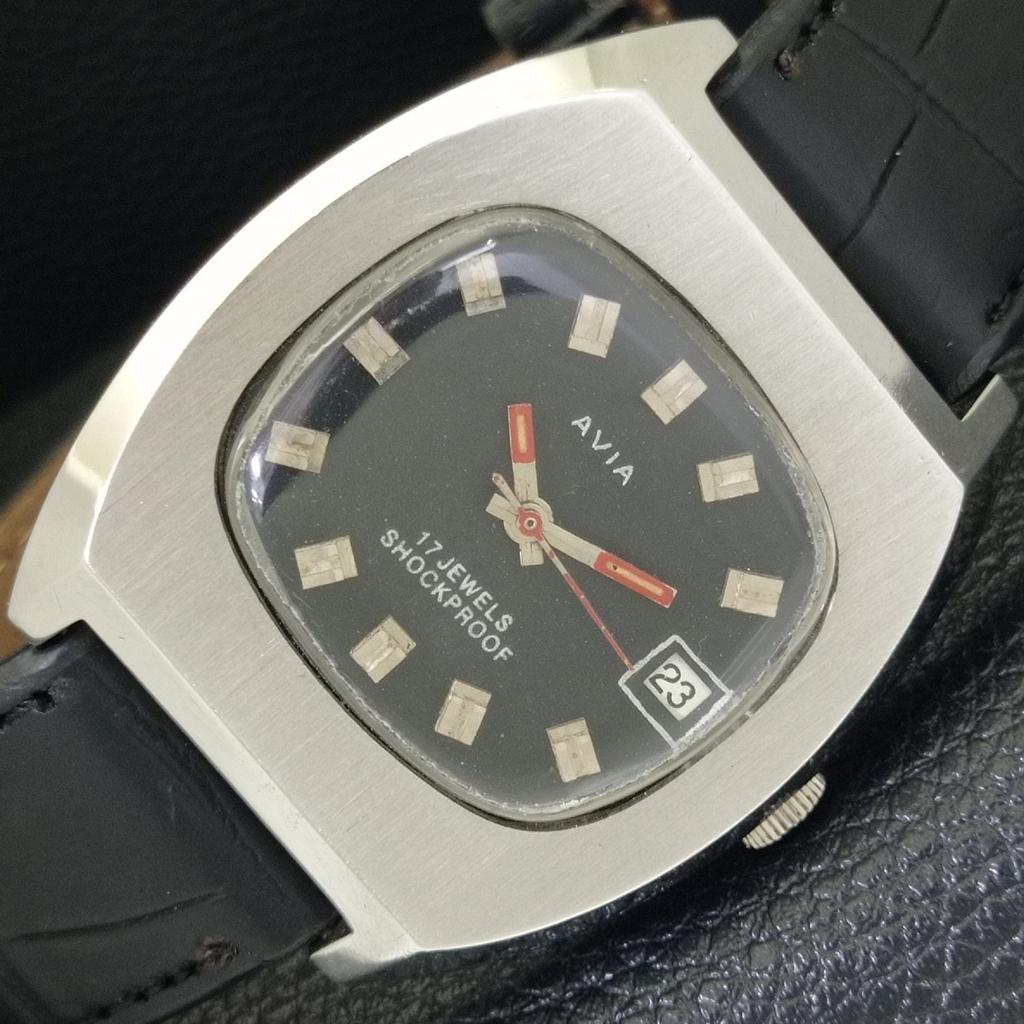 

ВИНТАЖНЫЕ АВТОМАТИЧЕСКИЕ ЧАСЫ AVIA 905 ШВЕЙЦАРСКИЕ МУЖСКИЕ ЧАСЫ С ЧЕРНЫМ ЦИФЕРБЛАТОМ a700335-5 R202-a700335