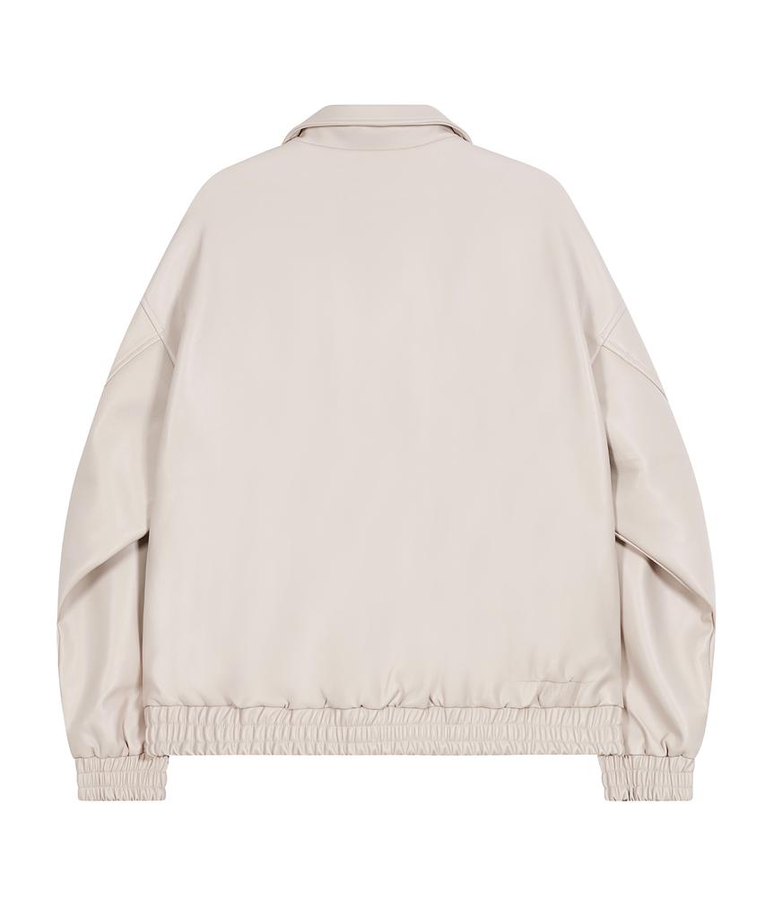 Standarderror 87-Stan009 [Renewal] Standard Blouson Leather Jacket Ivory (B Type)