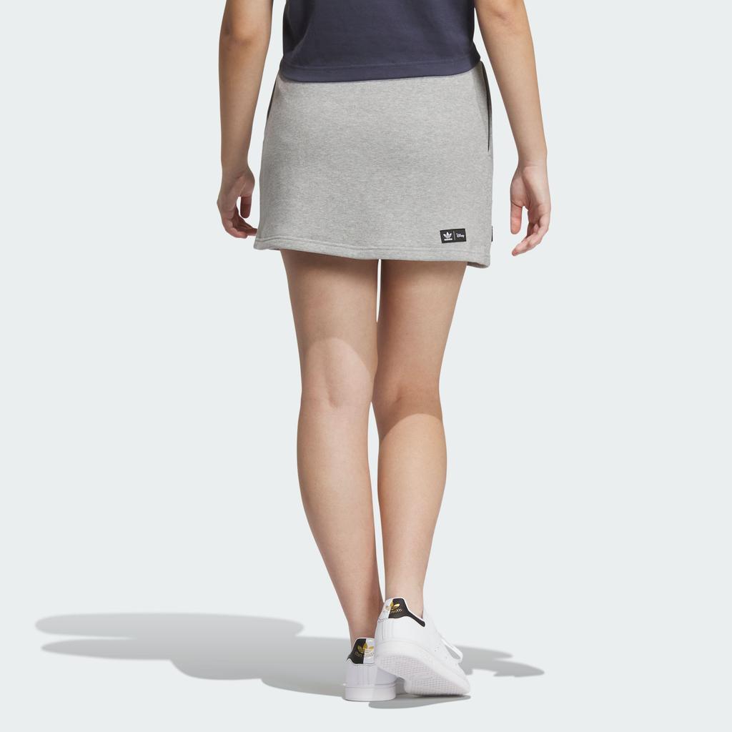 Adidas Originals Disney Dumbo Embroidered Cartoon Graphic Cropped Mid Waist Skirt Women Bottoms Medium-Ash IN1039