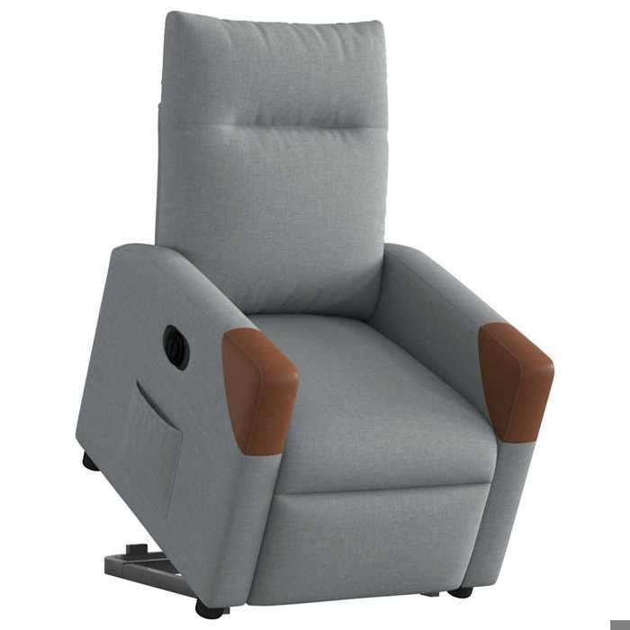 VidaXL Fauteuil inclinable électrique gris clair tissu 3324022