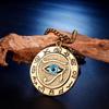 Ancient Egypt The Eye Of Horus Pendant Necklaces For Women And Men Gold Color Stainless Steel Round Jewelry