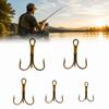 50PCS Strong Sharp Treble Hook Set High Carbon Steel Triple Fishing Hook  Trout Fishing