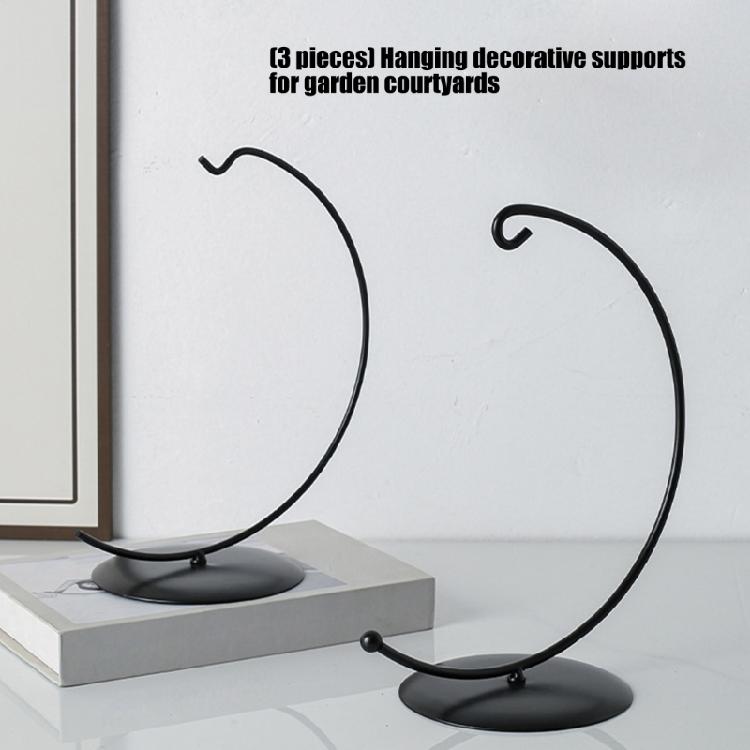 3pcs Stylish Half Circle Metal Rack For Displaying Spheres And Other Small Decorative Objects