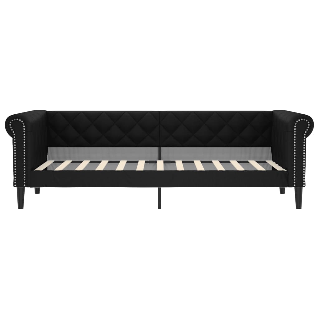 Daybed Black 80x200 cm Artificial Leather