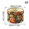 Retro Style Flower Printing Lampshade Hotel Homestay Decor Bamboo Art Floor Lamp Cover Light Cover Living Room Wall Lamp Shade
