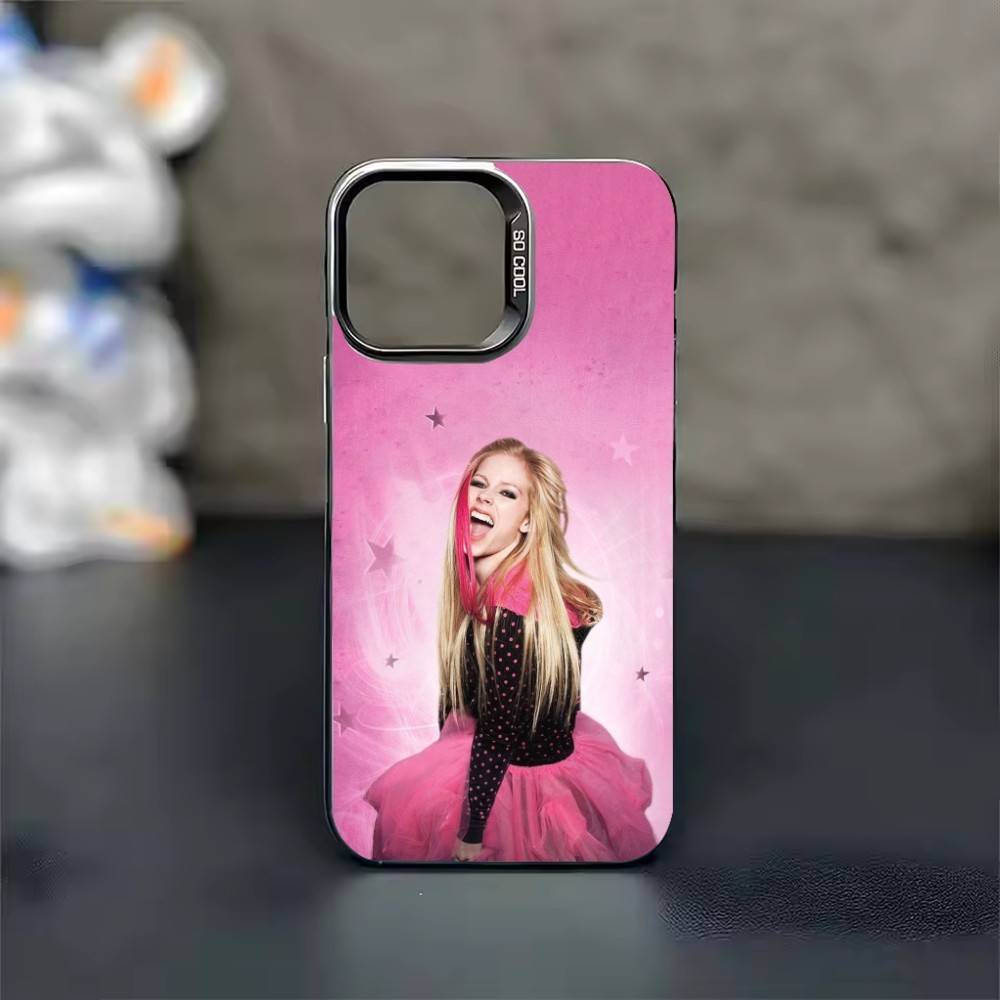 Star Singer Avril Lavigne Phone Case For iPhone 17 16 15 14 13 12 11 Pro Max Plus Silver candy Matte Cover