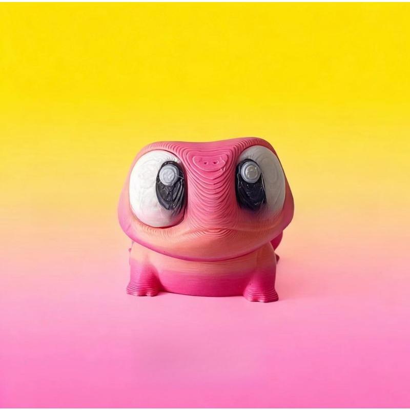 1PC 3D Printing Cute Big-eyed Frog Full Body Joints Movable Simulation Pet Model Toy