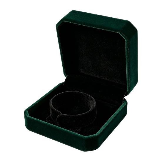 Velvet Jewelry Box, Dark Green Suede Flip Cover Hard Case, Scratch-Proof Shock-Proof Organizer, Jewelry Storage Box for Travel