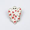 Cartoon Ghost Brooch: Smiling Face, Heart & Flower Badge for Halloween Costume