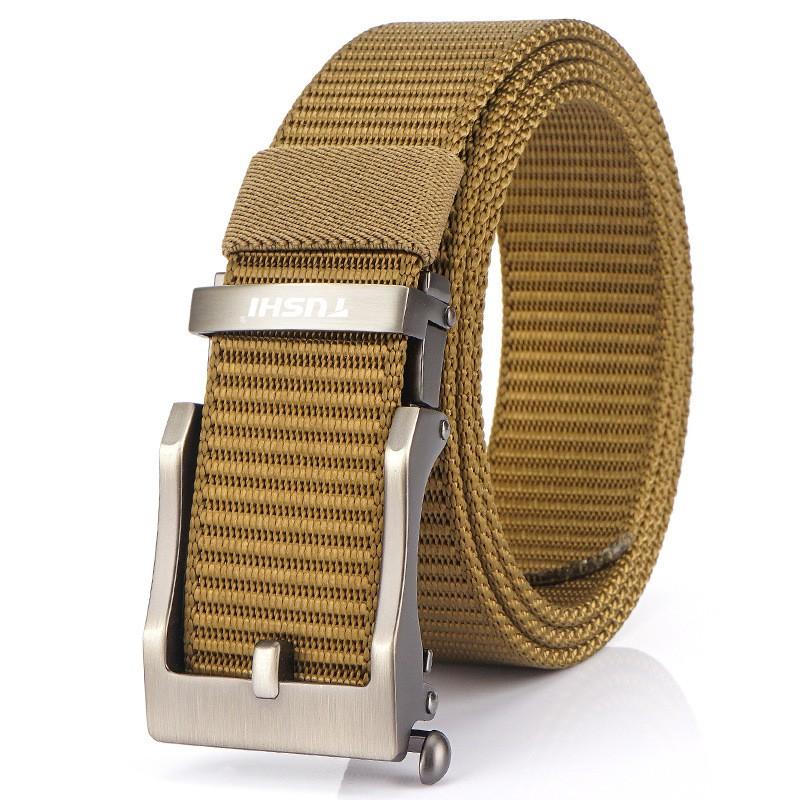 Direct Sales All-matching Canvas Outdoor Automatic Buckle Belt Men's Quick-drying Nylon Zinc Alloy Jeans