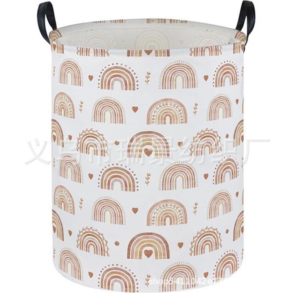 Girls Laundry Hamper Basket, Pink Bowknots