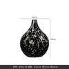 Black White Ink High End Big Belly Small Mouth Glass Vase Home Decor Living Room Flower Vase