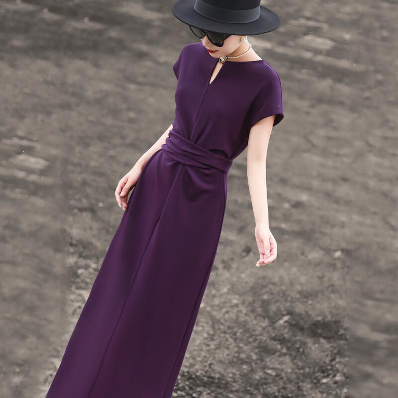 Lanser Women s Elegant Tie-Waist Short-Sleeve Dress XL