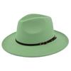 Retro Plush Jazz Multi Color Flat Big Brimmed Hat With Fashionable Personality
