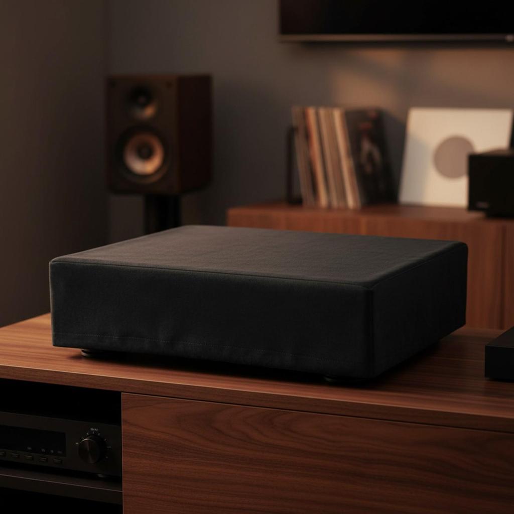 atLP120XUSB Turntable Cover Washable Equipped Dust Soft for Home Audio Rooms,