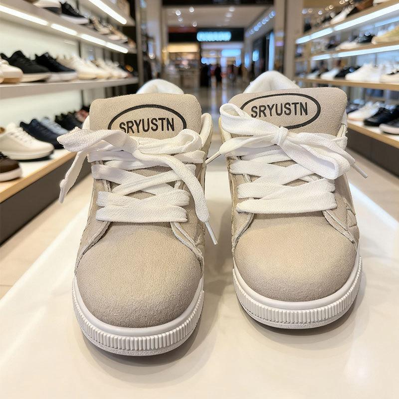 

Светло-серые американские хай-стрит кеды для скейтборда женские универсальные нишевые туфли-хлебушки удобные и износостойкие повседневные туфли 44 серый