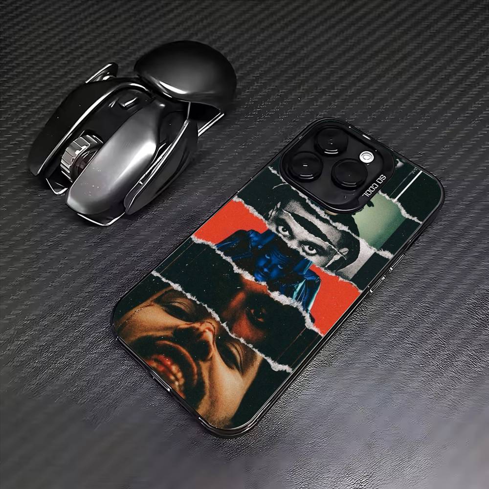 Singer The W-Weeknd Colorful Silver Back Phone Case For IPhone 17 16 15 14 13 12 11 Plus Pro Max Plus