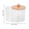 Cotton Pad & Swab Holder - Small Plastic Swab Dispenser with Lid, Bathroom Accessories Storage Organizer for Pads & Picks
