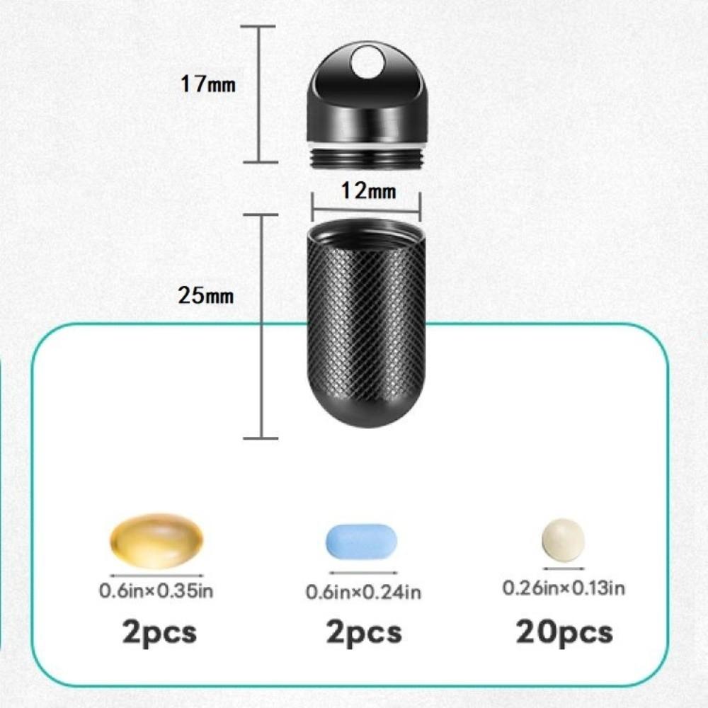 Metal Pocket Pill Holder Moisture-resistant Travel Pill Dispenser New Mini Key Chain Daily Use