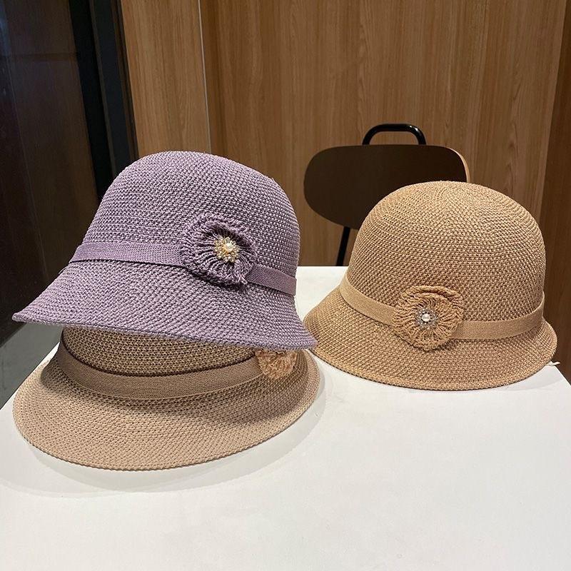 Summer Ladies Hat With Floral Pattern And Sun Protection For Outdoor Travel