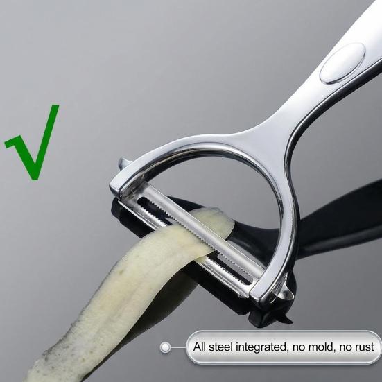 Yousheng Multifunctional Peeler, Zinc Alloy Vegetable Fruit Cutter for Potato Apples, Ergonomic Kitchen Scraper with Hanging Hole