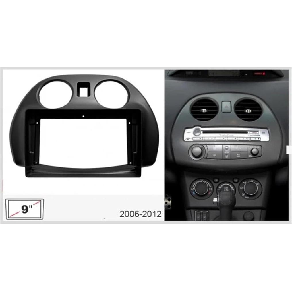 9 Inch Car Fascia Radio Panel Compatible for Mitsubishi Eclipse 2005-2012 Dash Kit Install Facia Console Bezel GPS Plate Trim Adapter Cover