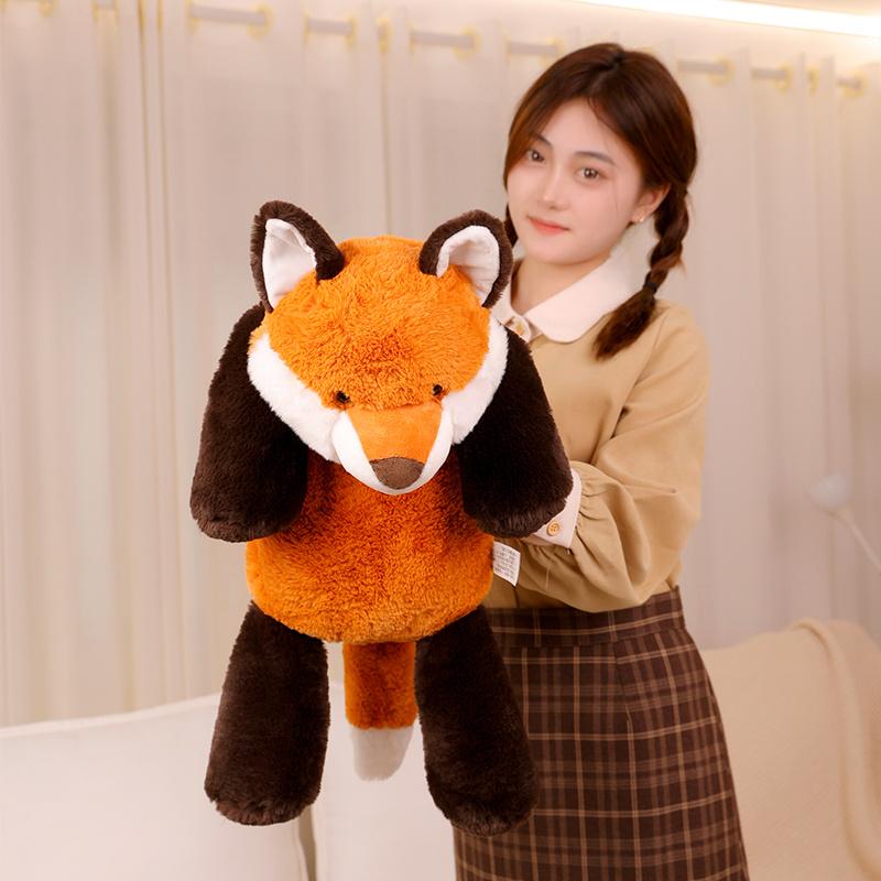 80cm Niedliches und Charmantes Cartoon-Tier Waschbär Fuchs Krokodil Faultier Plüschspielzeug Stofftier Sanftes Verlängertes Schlafkissen Puppenkissen Mädchen Geschenk