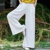 Vintage Yoga Kleidung Baumwolle Leinen Damen High Waist Hose Baggy Loose Large Oversized Size Damen Cargohose Weites Bein