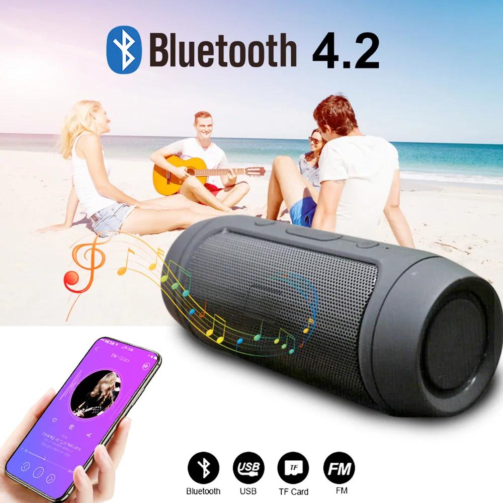 Portable Speaker Wireless Bluetooth-compatible Outdoor Waterproof 3D Stereo Loudspeaker Wireless Sound System Support FM Radio
