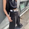 Hole Double Grommet Hole Rivet Y2K Style Belts Men Waist Belts Women Waist Belts Korean Waistbands