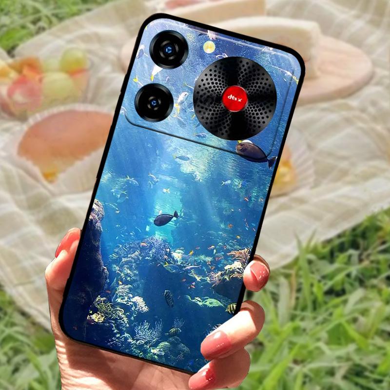 Per ZTE Nubia Custodia Musica Antiurto TPU Silicone Nero Paraurti Cover Per ZTE Nubia Custodie Telefono Musica Carina Cover Posteriore Fundas Capa