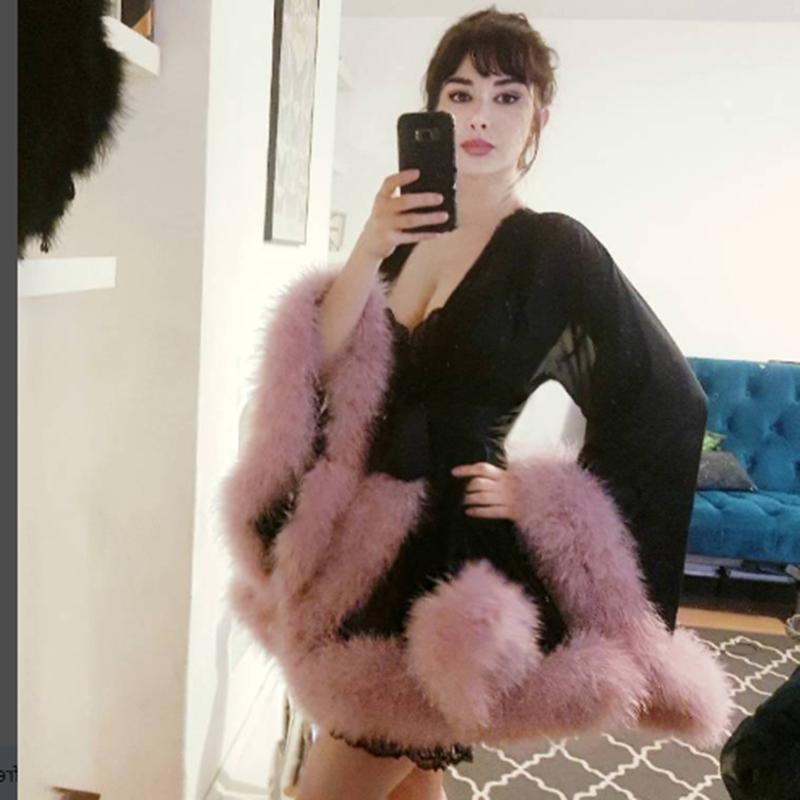 DIY Flauschige 22G Marabou Federboa 2 Meter für Schmuck Basteln Hochzeitsfeier Kleid Dekoration Bühnenrequisiten Truthahnfeder Schal