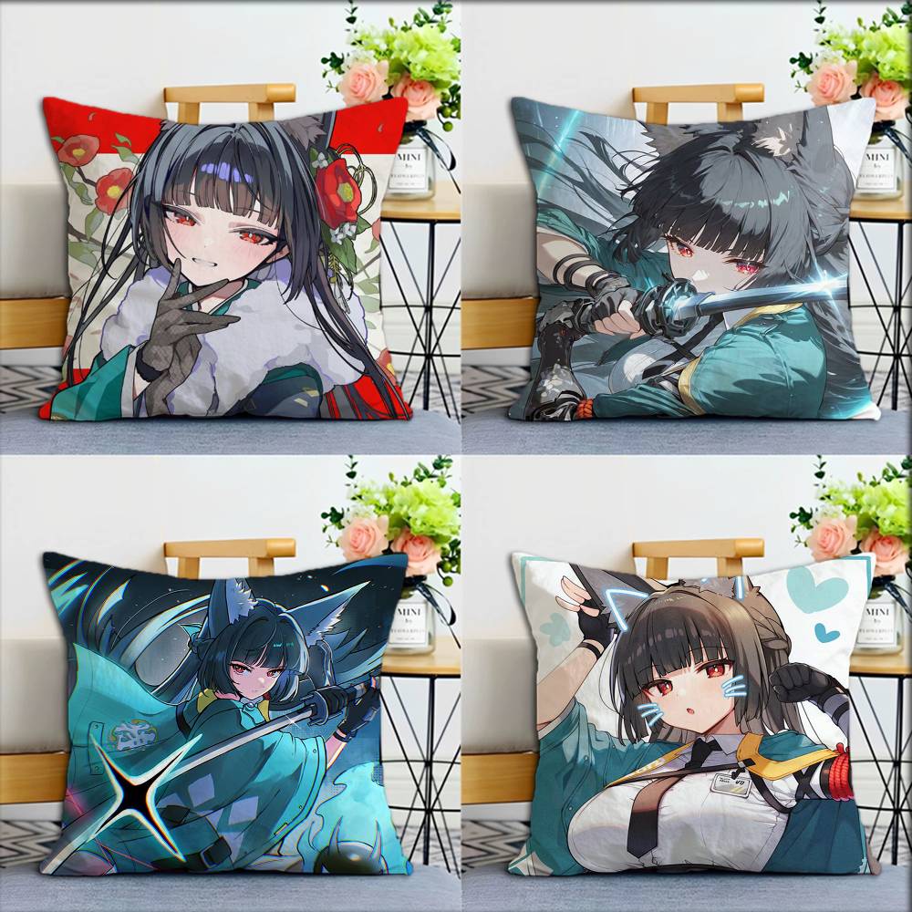Z Zone Zero Miyabi Hoshimi World Various Sizes Square Pillow Case For Car Home Bedchamber Decor